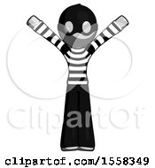 Poster, Art Print Of Gray Thief Man With Arms Out Joyfully