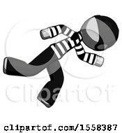 Poster, Art Print Of Gray Thief Man Running While Falling Down