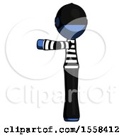 Poster, Art Print Of Blue Thief Man Pointing Left