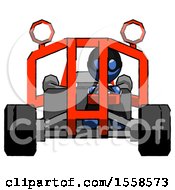 Poster, Art Print Of Blue Thief Man Riding Sports Buggy Front View