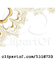 Poster, Art Print Of White And Gold Fractal Background