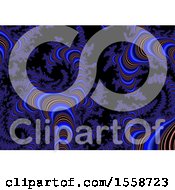 Clipart Of A Blue Fractal Background Royalty Free Illustration by dero