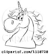 Poster, Art Print Of Black And White Unicorn Mascot