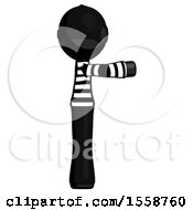 Poster, Art Print Of Black Thief Man Pointing Right