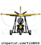 Poster, Art Print Of Black Thief Man In Ultralight Aircraft Front View