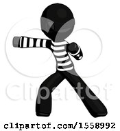 Black Thief Man Martial Arts Punch Left