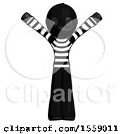 Poster, Art Print Of Black Thief Man With Arms Out Joyfully