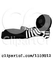 Poster, Art Print Of Black Thief Man Reclined On Side