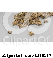 Clipart Of A 3d Pound Sterling Pile On A Shaded Background Royalty Free Illustration