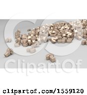 Poster, Art Print Of 3d Question Mark Pile On A White Background