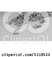 Clipart Of 3d Alphabet Letters On A Shaded Background Royalty Free Illustration