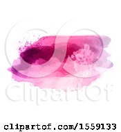 Poster, Art Print Of Pink Watercolor Splatter On White