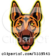 Poster, Art Print Of Retro German Shepherd Dog Mascot