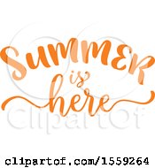 Poster, Art Print Of Orange Summer Is Here Text Design