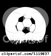 Poster, Art Print Of Silhouetted Crowd Of Hands Under A Soccer Ball