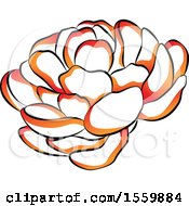 Clipart Of A Beautiful Asian Styled Flower Royalty Free Vector Illustration