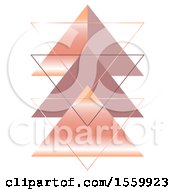Clipart Of A Scandinavian Style Rose Gold Triangular Design Royalty Free Vector Illustration by KJ Pargeter