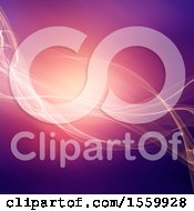 Clipart Of A Pink And Purple Background With Smoke Waves Royalty Free Illustration