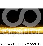 Poster, Art Print Of Black And Gold Bokeh Flare Background