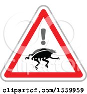 Poster, Art Print Of Bug Warning On An Internet Attack Triangle