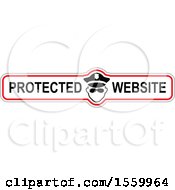 Poster, Art Print Of Police Man On A Protected Website Banner Design