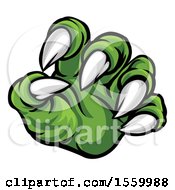 Poster, Art Print Of Green Monster Claw With Sharp Talons