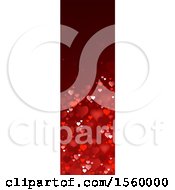 Clipart Of A Red Vertical Valentines Day Love Heart Website Banner Design Element Royalty Free Vector Illustration