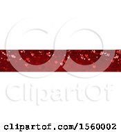 Clipart Of A Red Horizontal Valentines Day Love Heart Website Banner Design Element Royalty Free Vector Illustration
