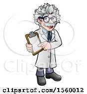 Poster, Art Print Of Happy Male Scientist Holding A Clipboard