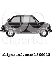 Grayscale Vintage Fiat Car