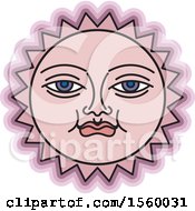 Clipart Of A Happy Sun Face Royalty Free Vector Illustration
