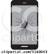 Poster, Art Print Of Broken Glass Cell Phone Screen