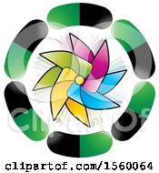 Colorful Pinwheel In A Circle Of Pills