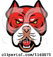 Poster, Art Print Of Retro Angry Tiger Bulldog Dog Mascot