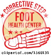 Clipart Of A Human Foot Design With Text Royalty Free Vector Illustration