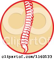 Clipart Of A Human Spine Design Royalty Free Vector Illustration