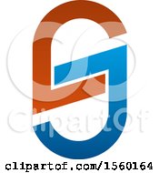 Clipart Of An Abstract Letter S Logo Design Royalty Free Vector Illustration