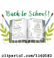Clipart Of A Back To School Design With A Book Royalty Free Vector Illustration