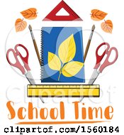 Clipart Of A Back To School Design Royalty Free Vector Illustration