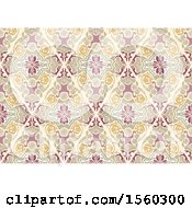 Clipart Of A Damask Background Royalty Free Vector Illustration by dero