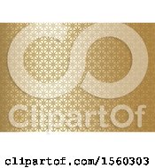 Clipart Of A Gold Floral Background Royalty Free Vector Illustration