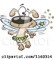 Cartoon Fairy Dog Holding A Wand