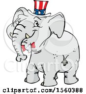 Poster, Art Print Of Political Republican Elephant Looking Back