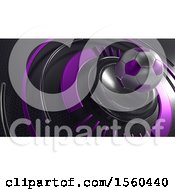 Clipart Of A 3d Soccer Ball Background Royalty Free Illustration