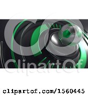 Clipart Of A 3d Soccer Ball Background Royalty Free Illustration