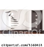 Poster, Art Print Of 3d Room Interior With A Staircase