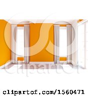 Poster, Art Print Of 3d Orange Room Interior