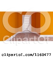 Poster, Art Print Of 3d Orange Room Interior