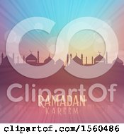 Poster, Art Print Of Ramadan Kareem Background With A Silhouetted Mosque