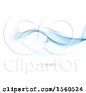 Clipart Of A Wave Of Blue Smoke On White Royalty Free Vector Illustration